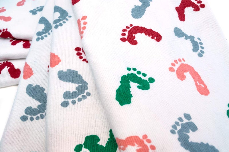 pill thing Baby Hospital Nursery Receiving Swaddling Blankets for Newborn Babies - Breathable 100% Cotton - Durable Hospital Quality - Generous Size (Baby Feet, 6 Pack) Kuddle Up - Image 4